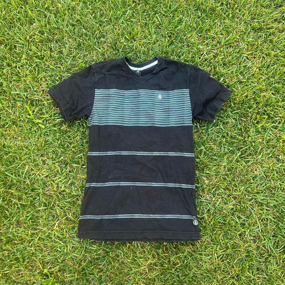 Volcom y2k tee striped mens size S Small slim fit